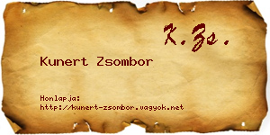 Kunert Zsombor névjegykártya