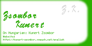 zsombor kunert business card